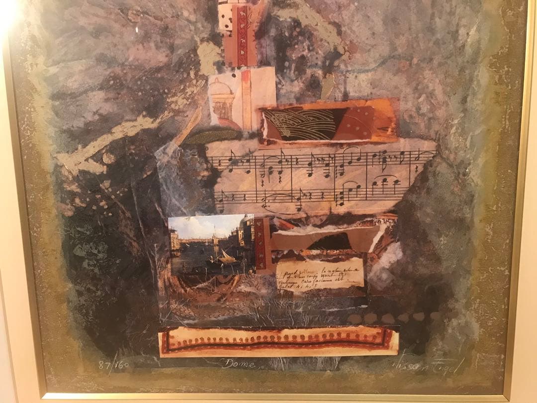 ニッサンインゲル「大聖堂」シルクスクリーン＋コラージュ　直筆サイン・作品証明書有