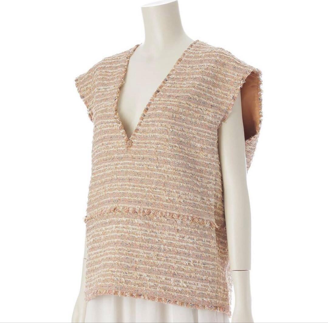 専用drawer ファンシーツイード コットン ノースリーブ ベスト