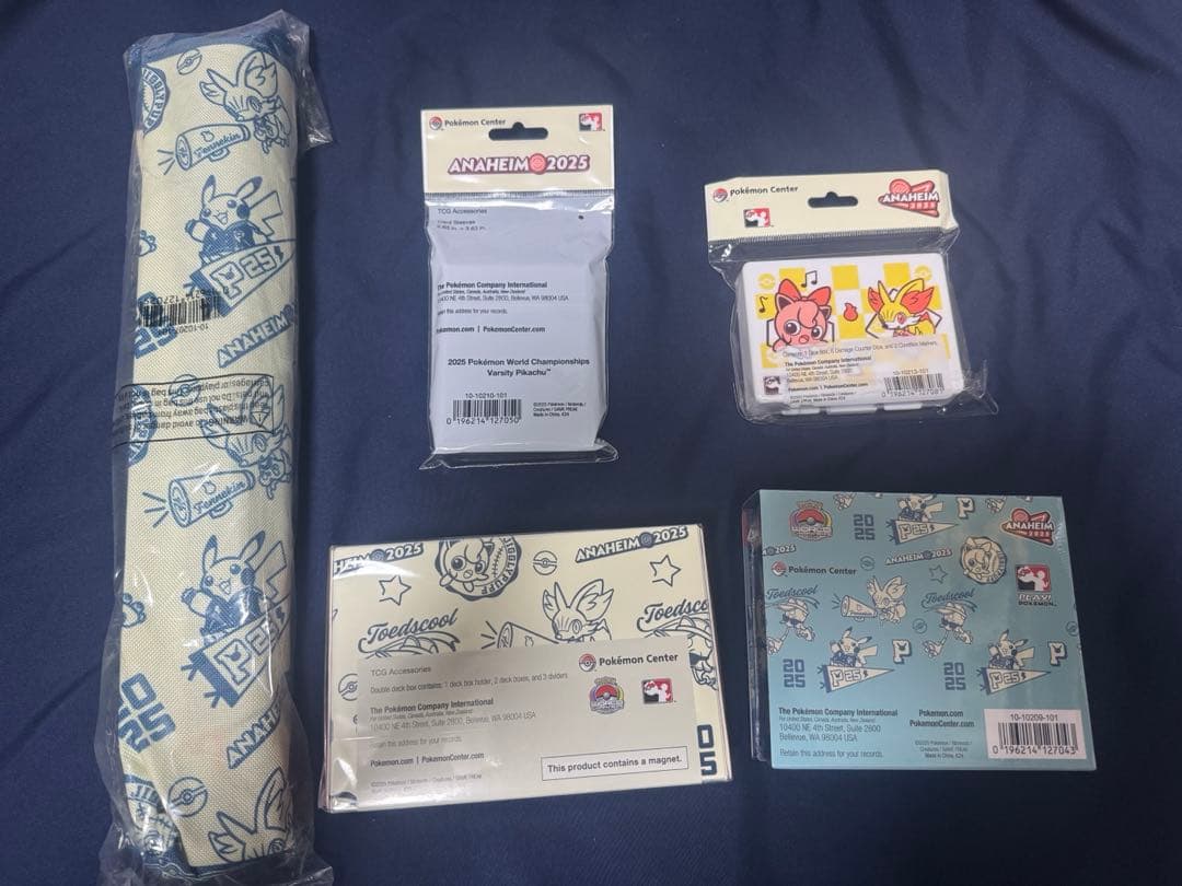 WCS 2025 スタジャンピカチュウ アナハイム ポケカサプライ5点セット