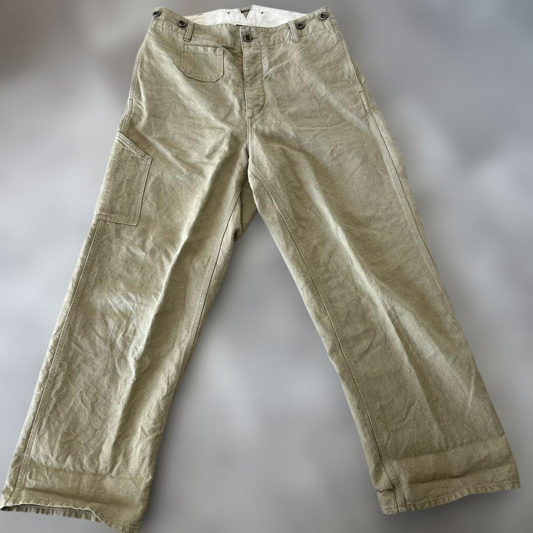 ナイジェルケーボン　フレンチワークパンツ ヘンプキャンバス　34