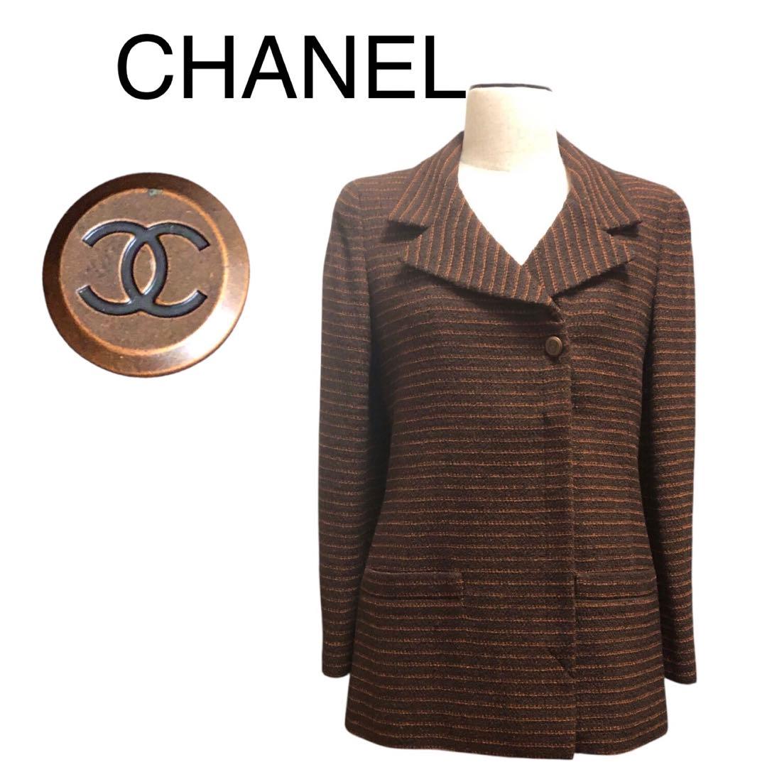 CHANEL ブラウン テーラードジャケット Pコート