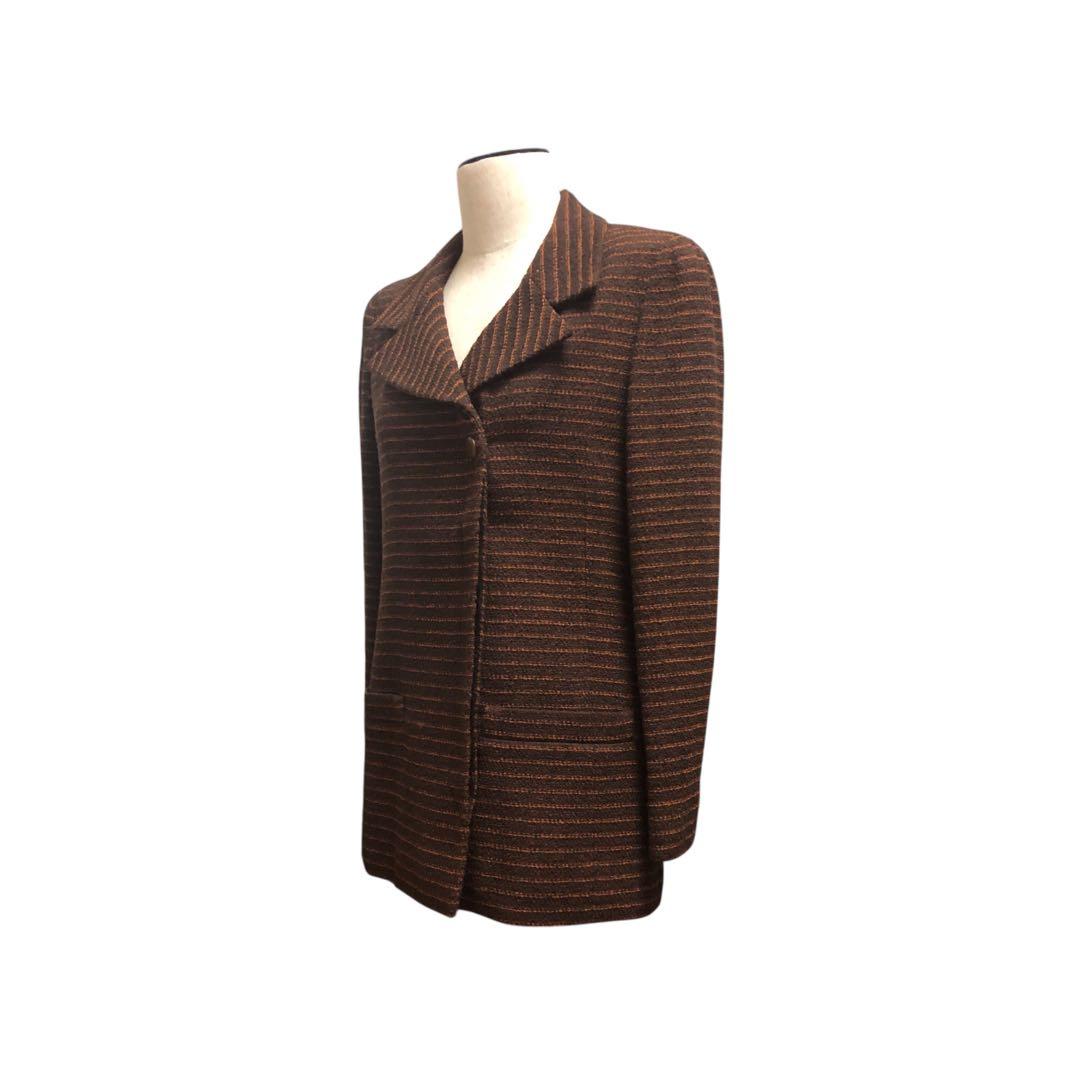 CHANEL ブラウン テーラードジャケット Pコート