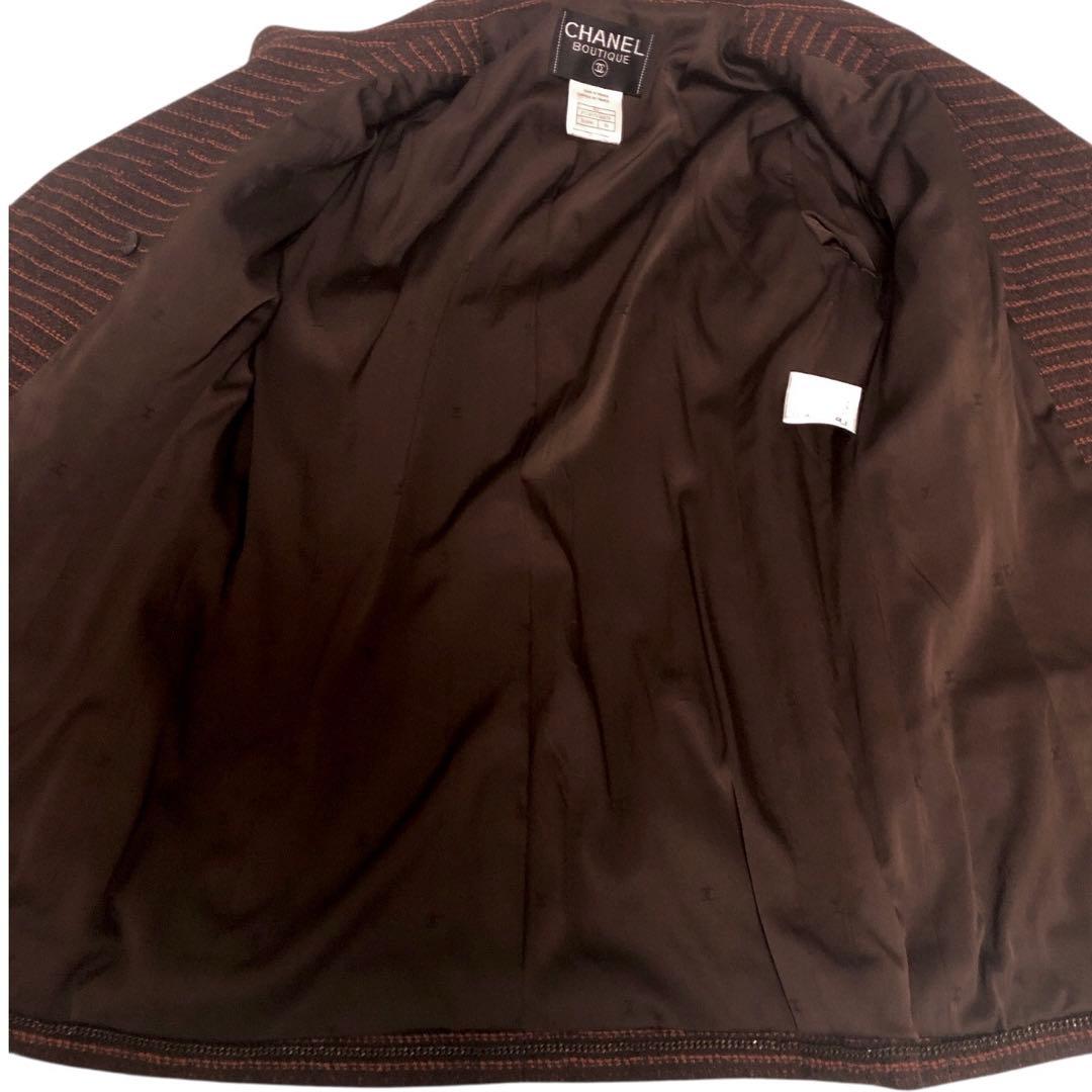 CHANEL ブラウン テーラードジャケット Pコート