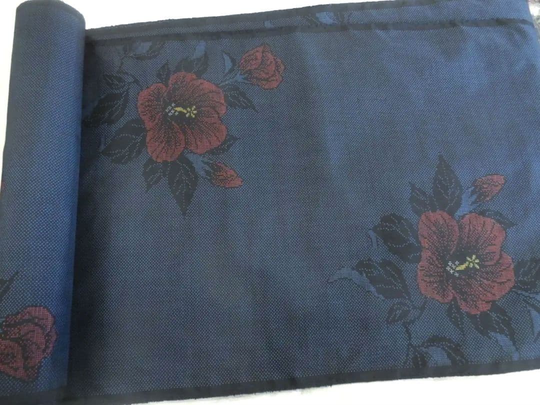 正絹・本場大島紬着尺反物・藍大島・上代35万円のお品・伝統的工芸品・呉服屋整理品