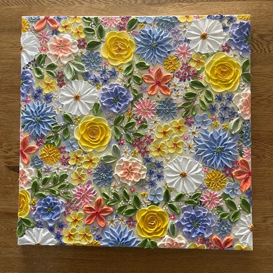 絵画 フラワー フラワーインテリア ボタニカル 花の絵 花柄 花 立体絵