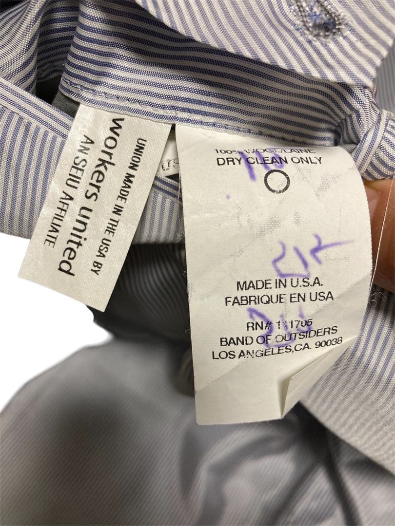 【USA製】Band of outsiders シングル ブレザー　ネイビー 4