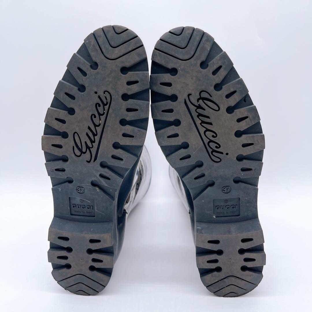 【GUCCI】グッチ GGスプリーム レインブーツ size37 箱付き
