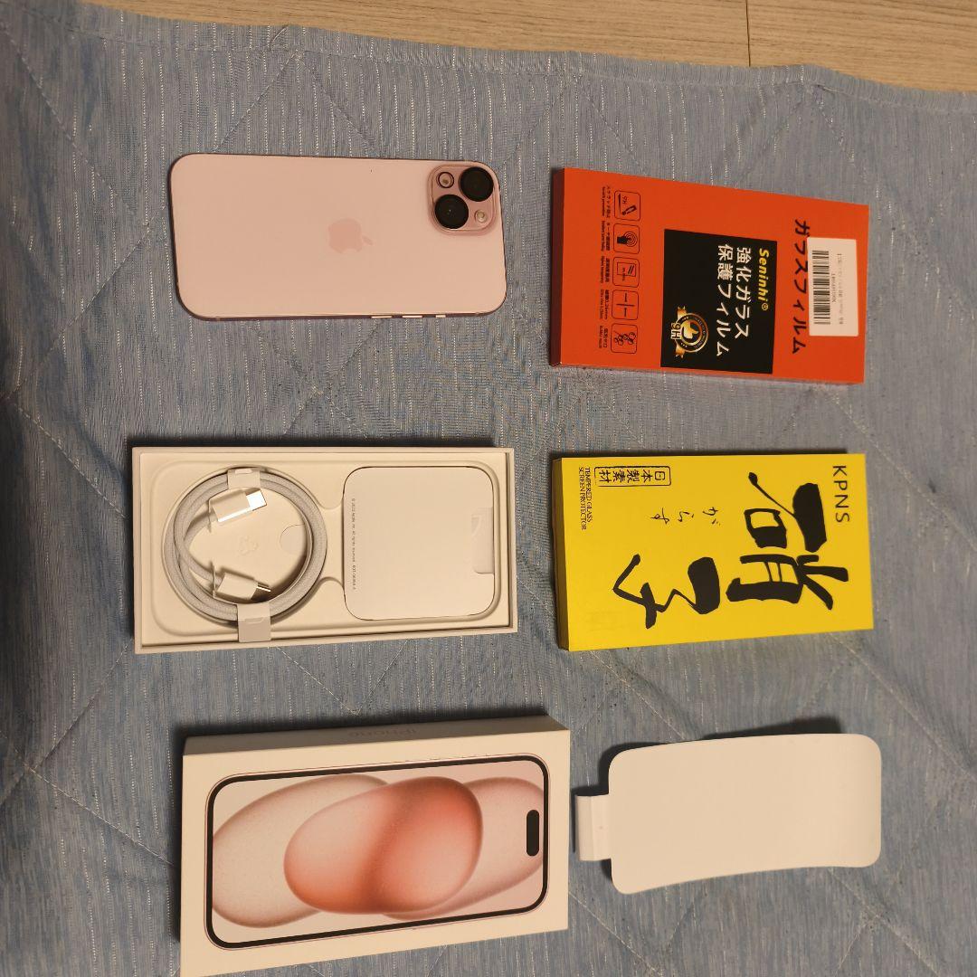 値下げ【美品】Apple iPhone 15ピンク　電池残量89%
