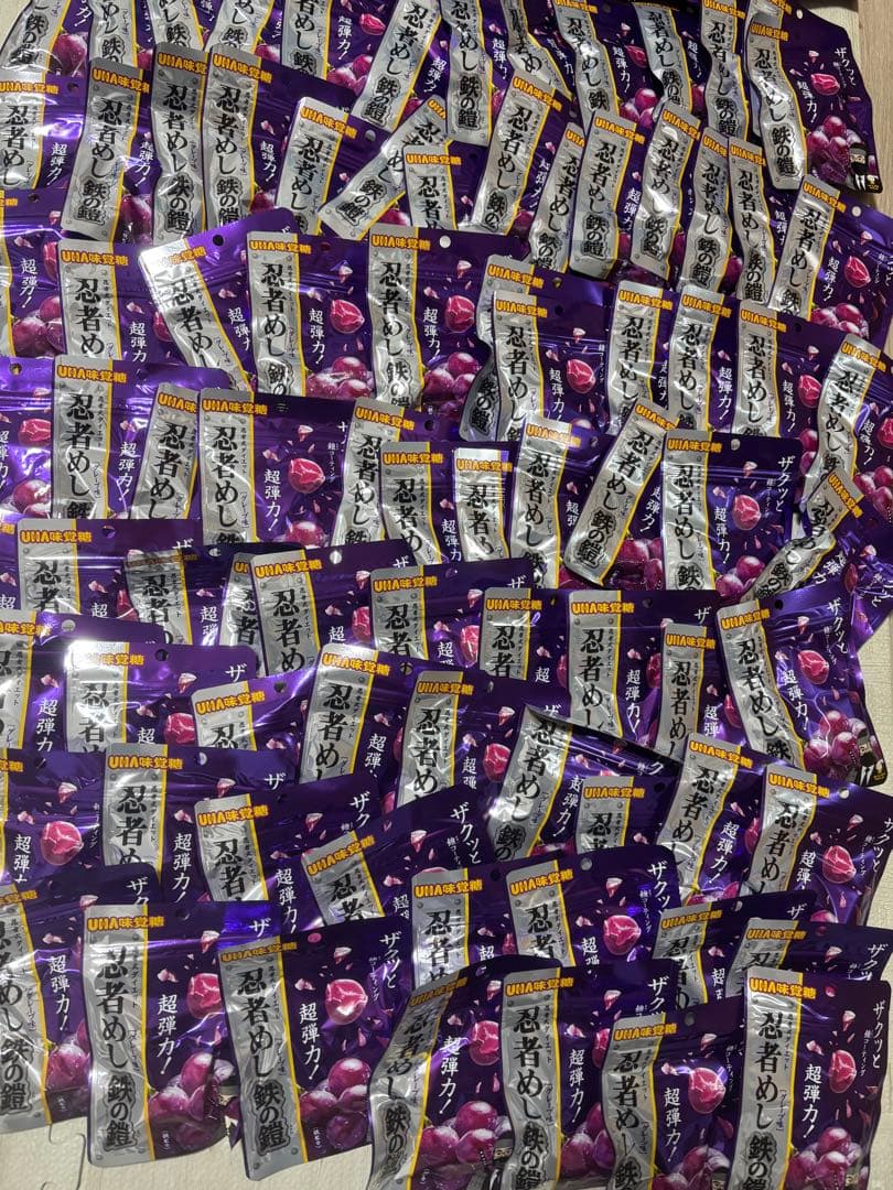 忍者めし 鉄の鎧 グレープ味 UHA味覚糖 ハードグミ　100袋セット