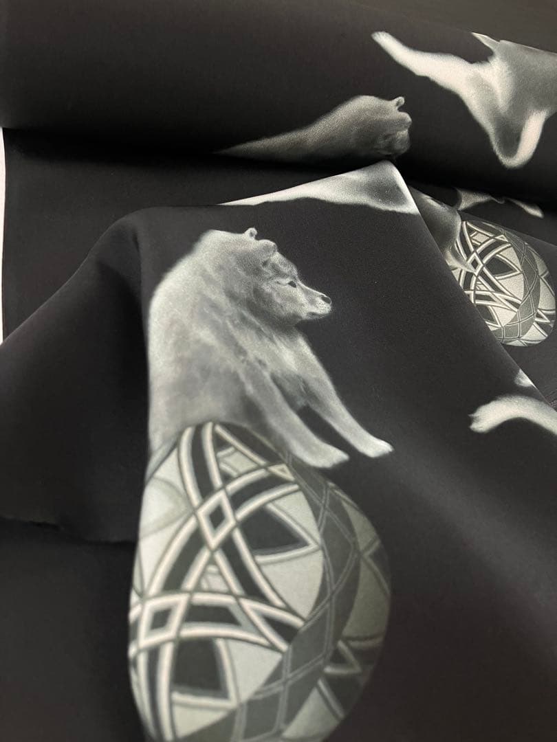 専用です　長襦袢生地　絹100% 子犬柄　13.5メートル