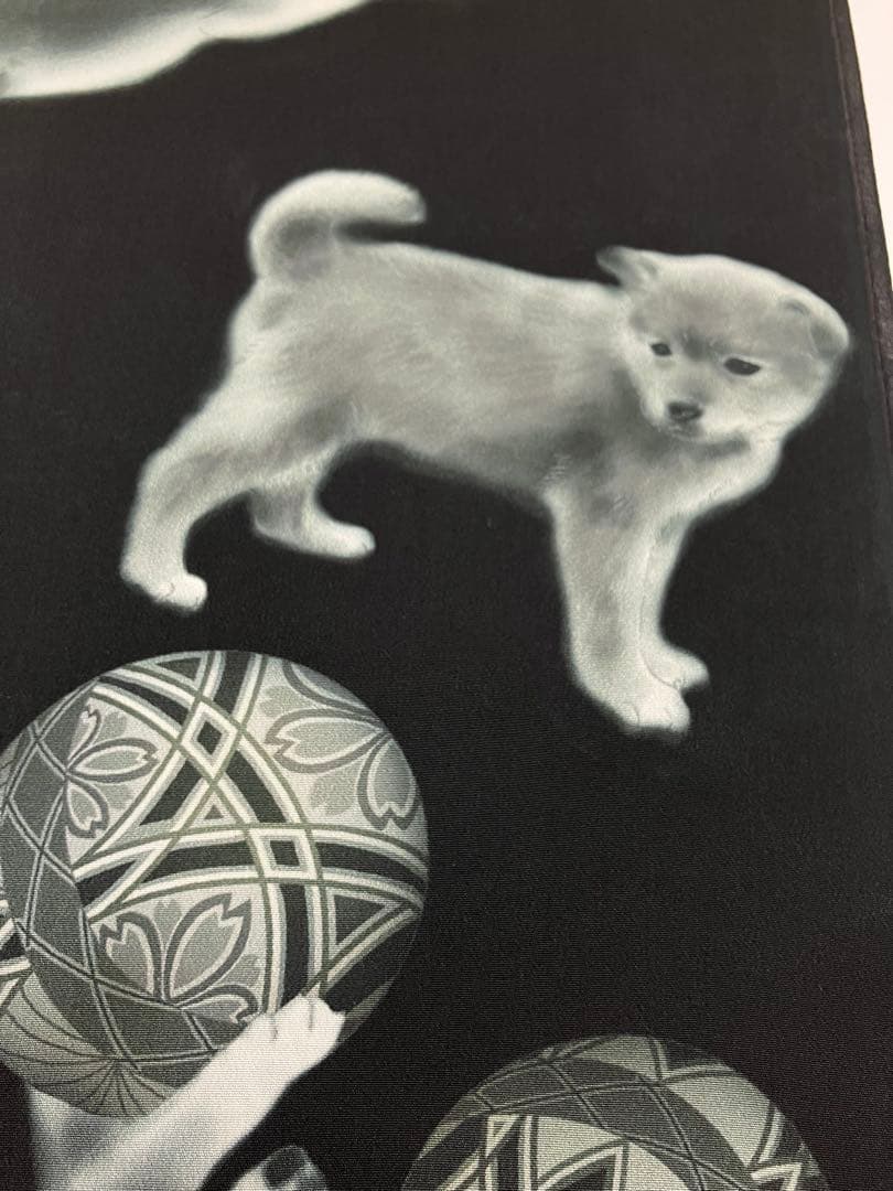 専用です　長襦袢生地　絹100% 子犬柄　13.5メートル