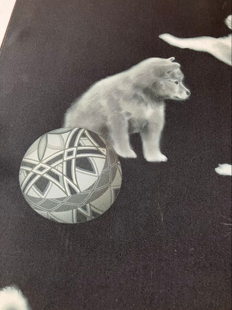 専用です　長襦袢生地　絹100% 子犬柄　13.5メートル