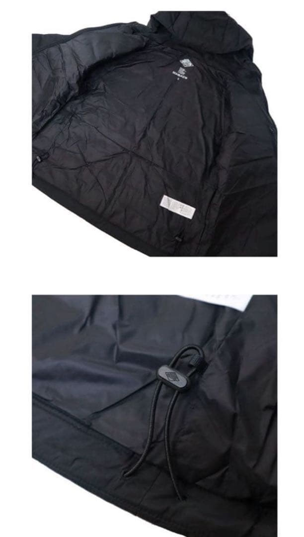 DANTON フード付き ブラックダウンジャケット S