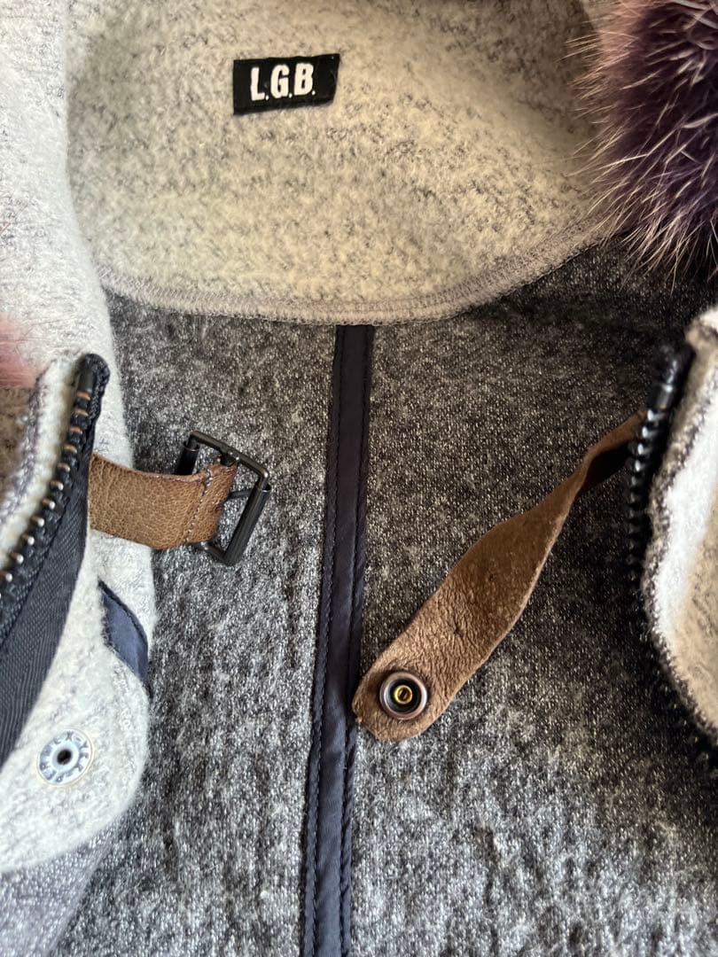 L.G.B ルグランブルーラクーンファー ロングスリーブパーカー　美品✨サイズ1