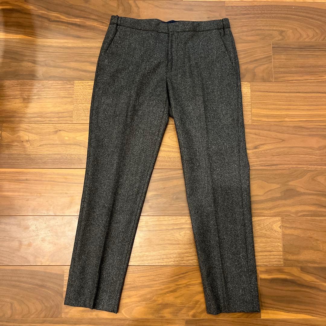 【未使用】INCOTEX インコテックス ウール グレー スラックス 48