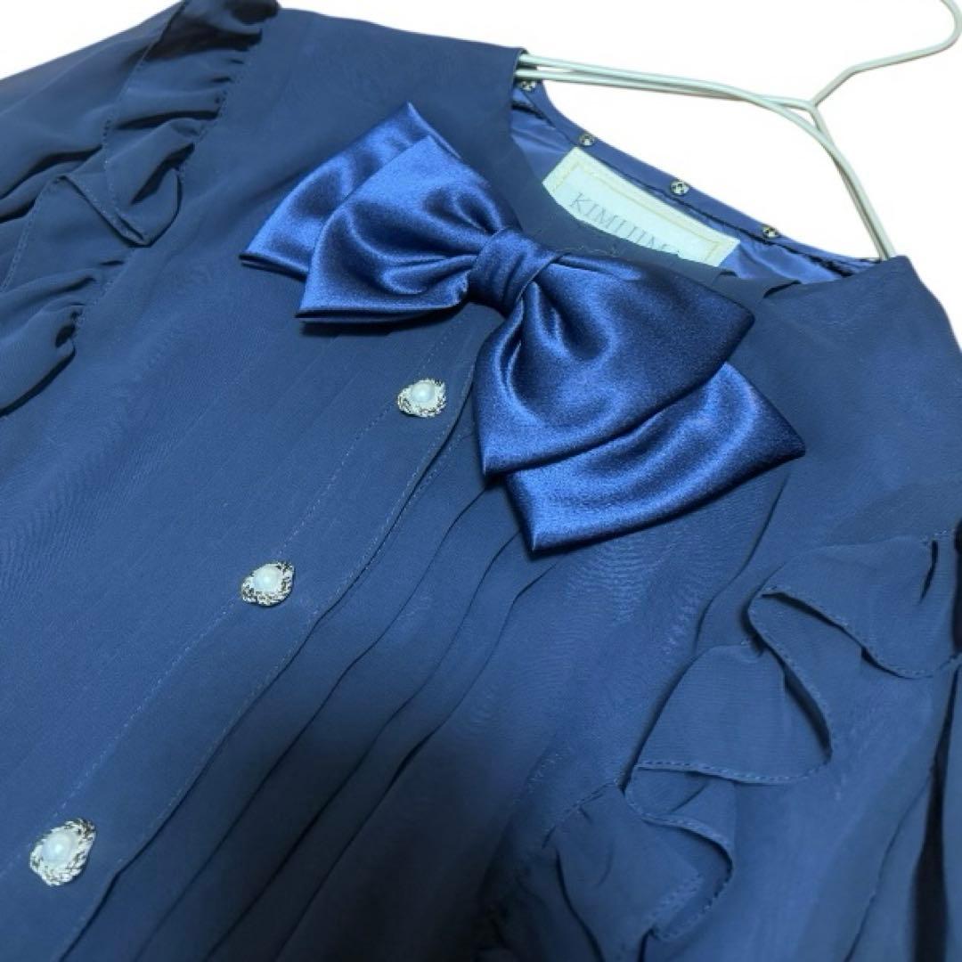 KIMIJIMA キミジマ ロングワンピース シースルー フリル シフォン