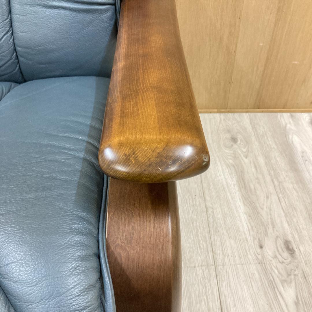 冨士ファニチアFUJI FURNITURE 　本革　1人掛けソファ 1PソファA