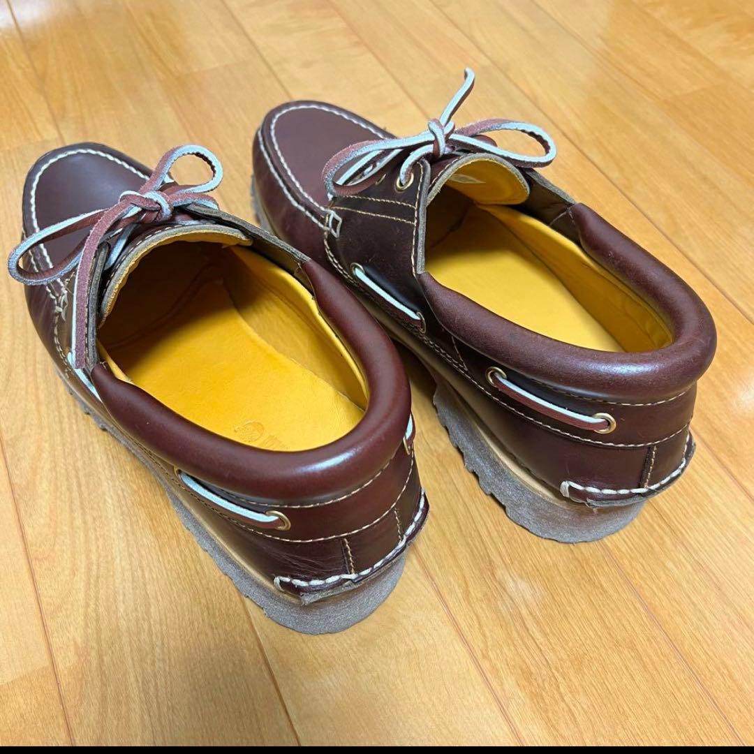 【美品】Timberland 3eye バーガンディ 27.0 デッキシューズ