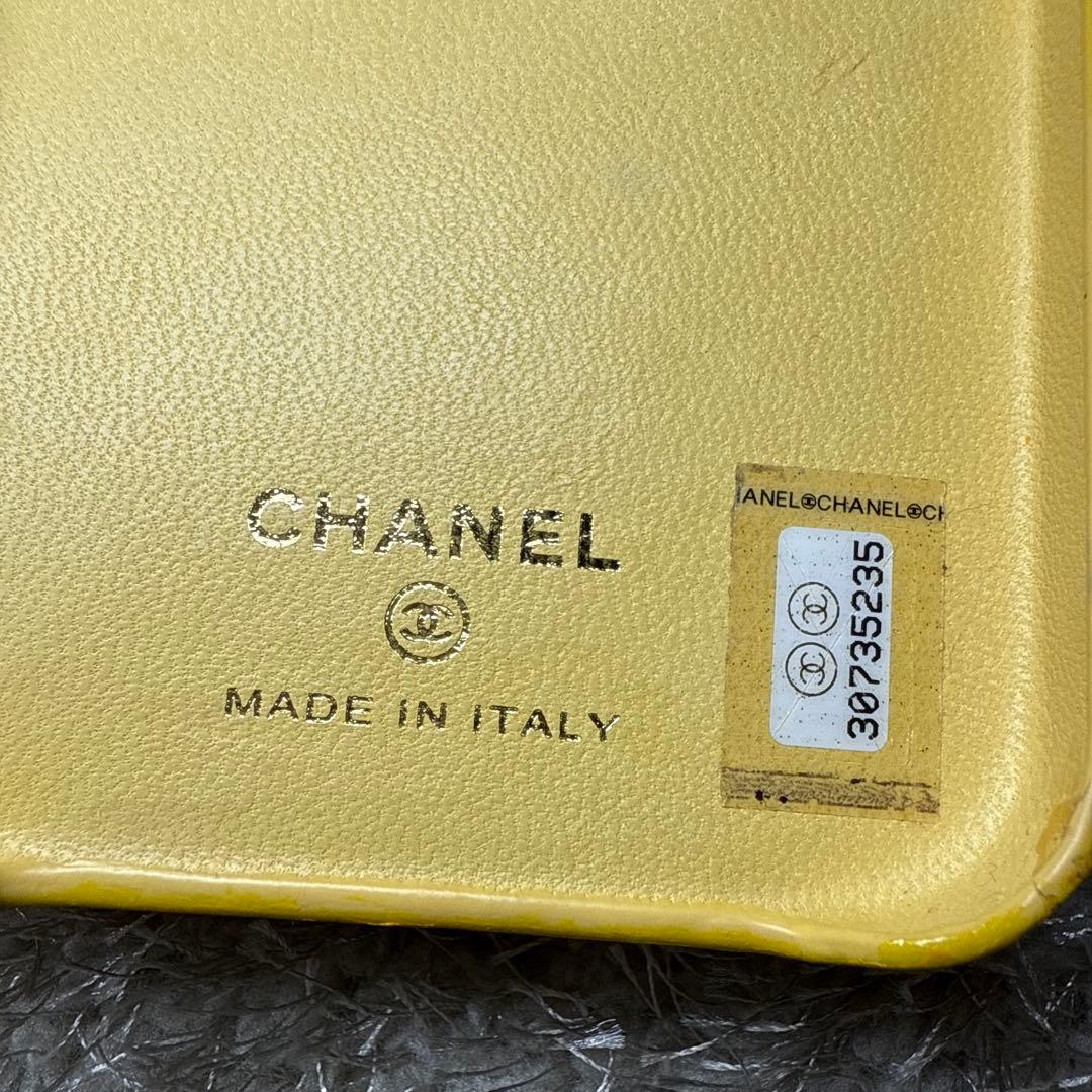 CHANEL イエロー ツイード iPhone12ケース