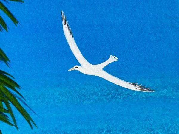 Y【保管品】渡辺あきお　海辺の出会い　ねこ　海　版画　限定　 17/100 レア