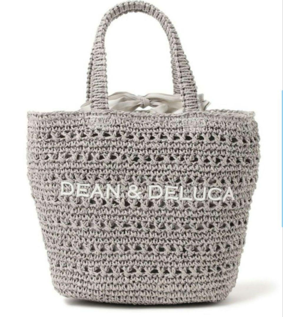【新品未使用】DEAN & DELUCA クロッシェバスケットバッグSグレー