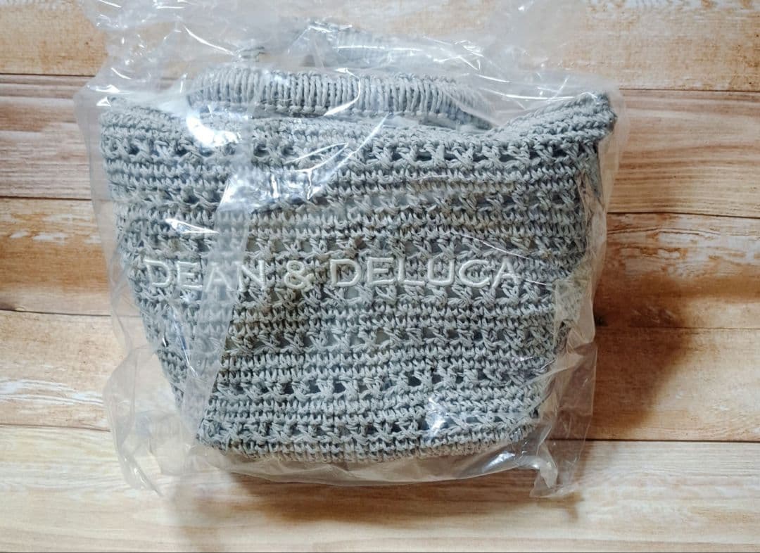 【新品未使用】DEAN & DELUCA クロッシェバスケットバッグSグレー