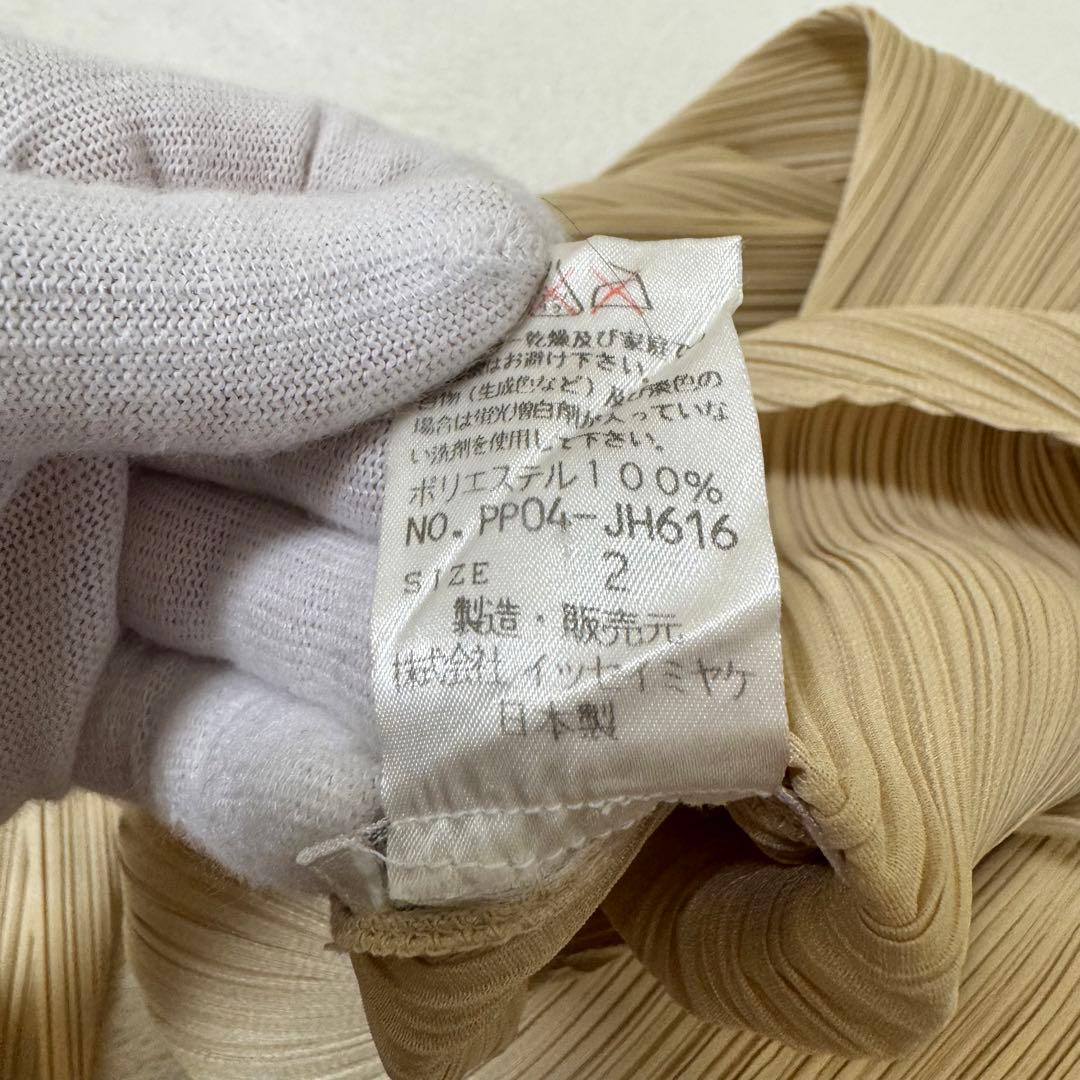 美品✨PLEATS PLEASE プリーツ　ロングワンピース　スリット　ベージュ