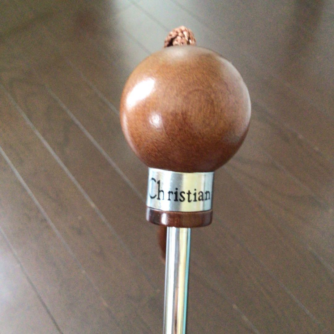 ディオール トロッター ドット柄 ケース付　折りたたみ傘 ベージュ ネイビー