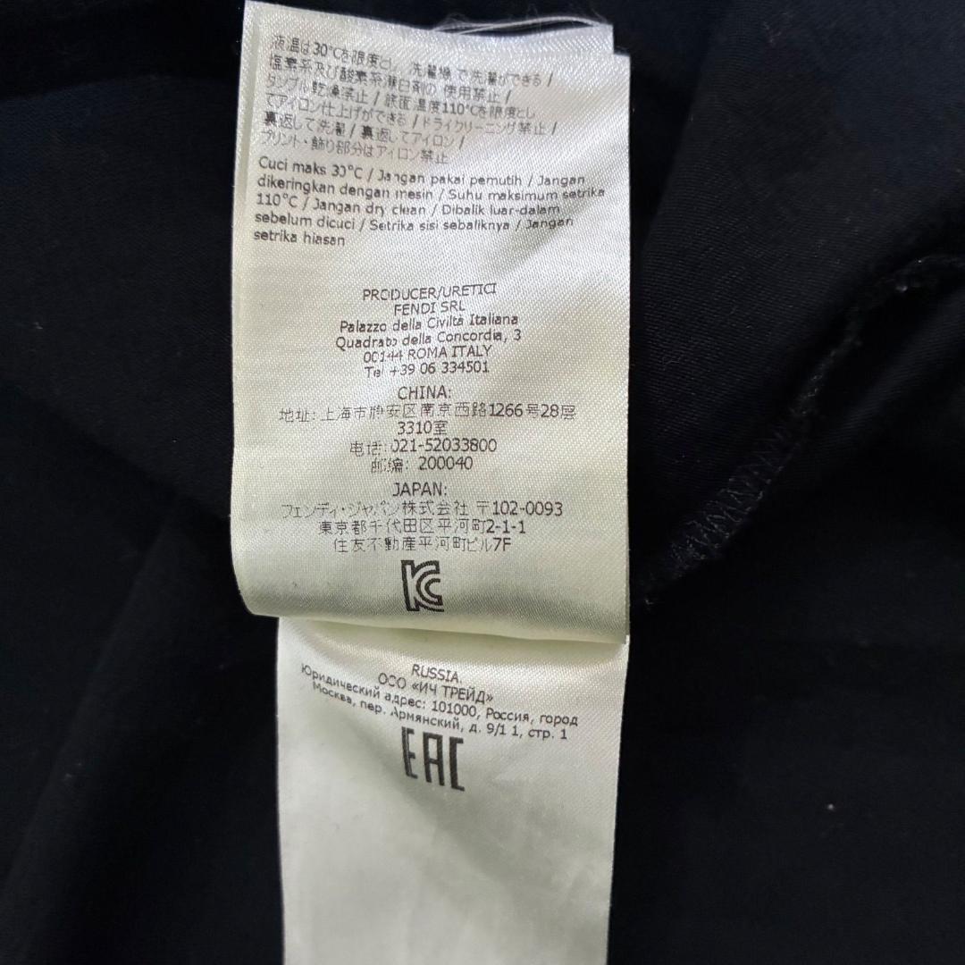 12419✨フェンディキッズ ビッグロゴ Tシャツ カットソー 黒 12A