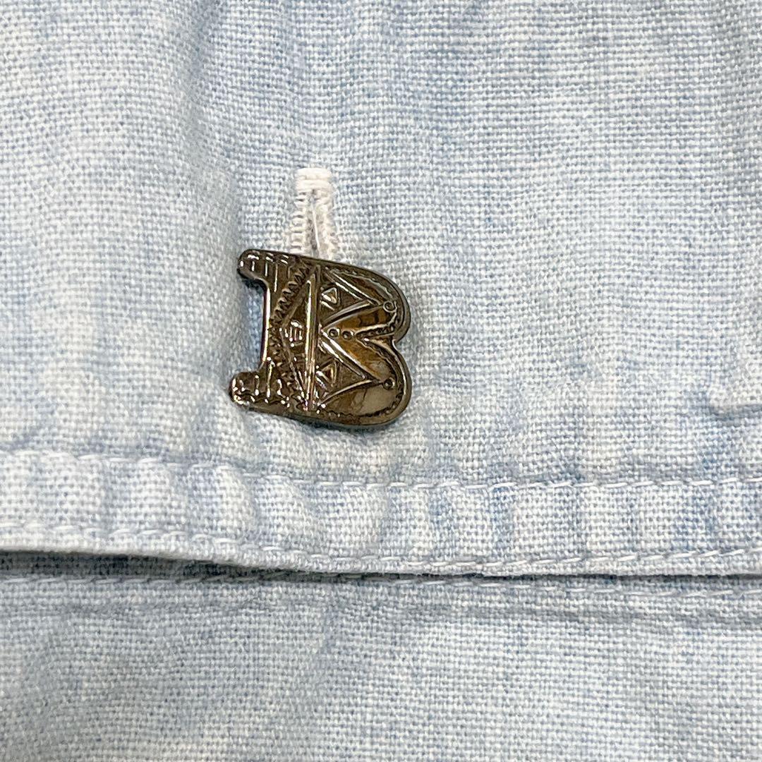 希少✨マディソンブルー パールボタンシャツ Bロゴ刺繍＆ロゴボタン 01