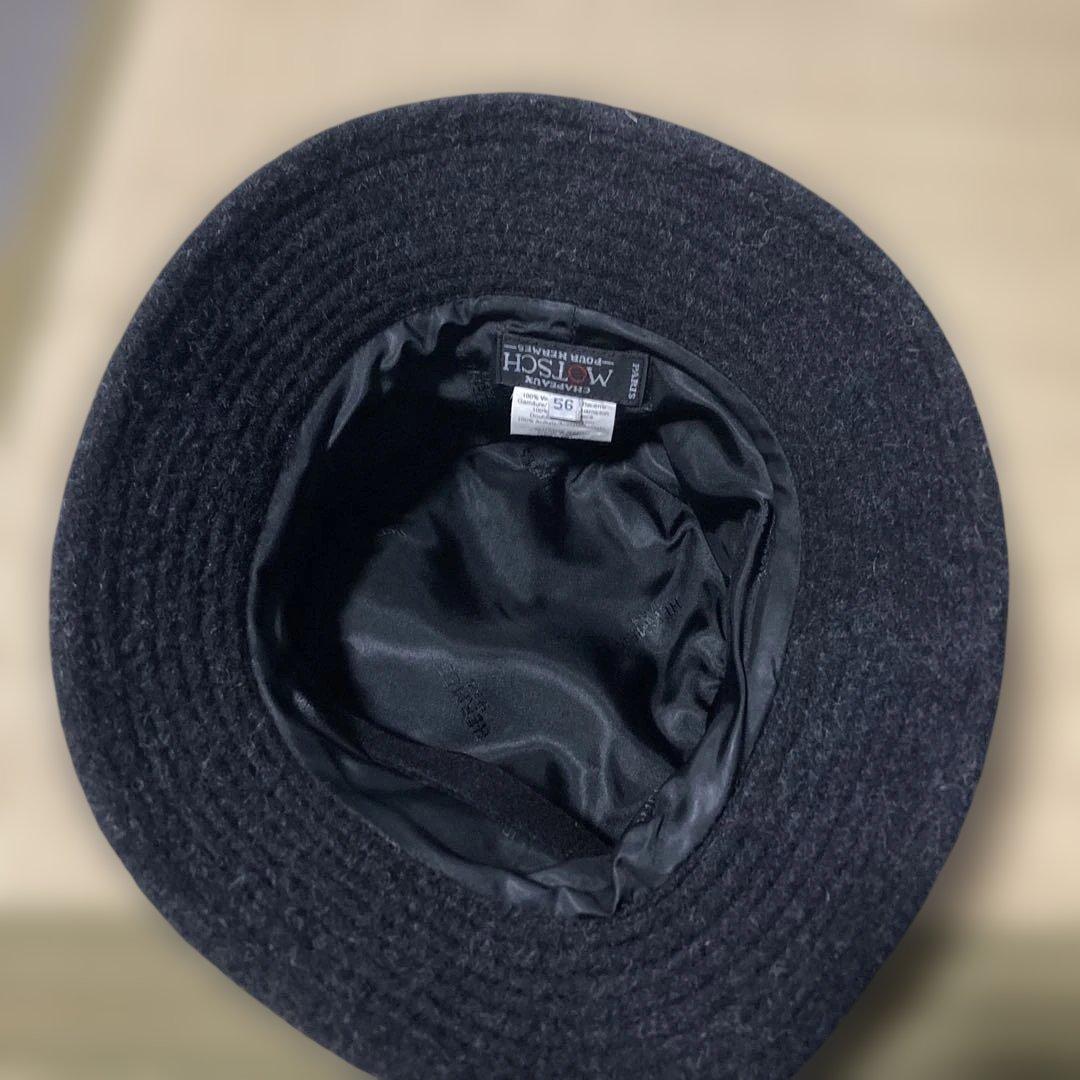 エルメス　レザーバケットハット