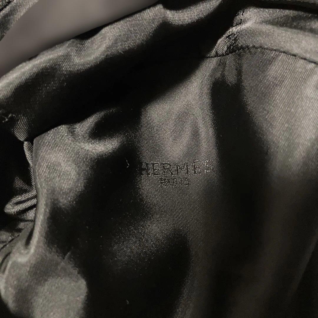 エルメス　レザーバケットハット