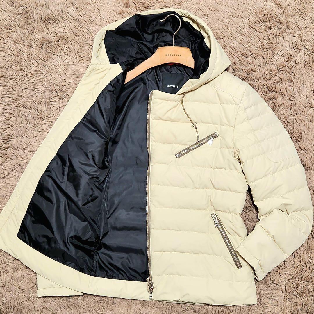 LOVELESS ラブレス ダウンジャケット ライダース M キルティング ロゴ