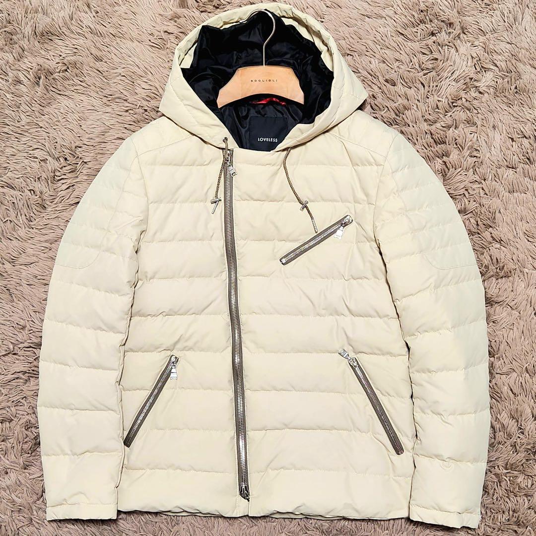 LOVELESS ラブレス ダウンジャケット ライダース M キルティング ロゴ