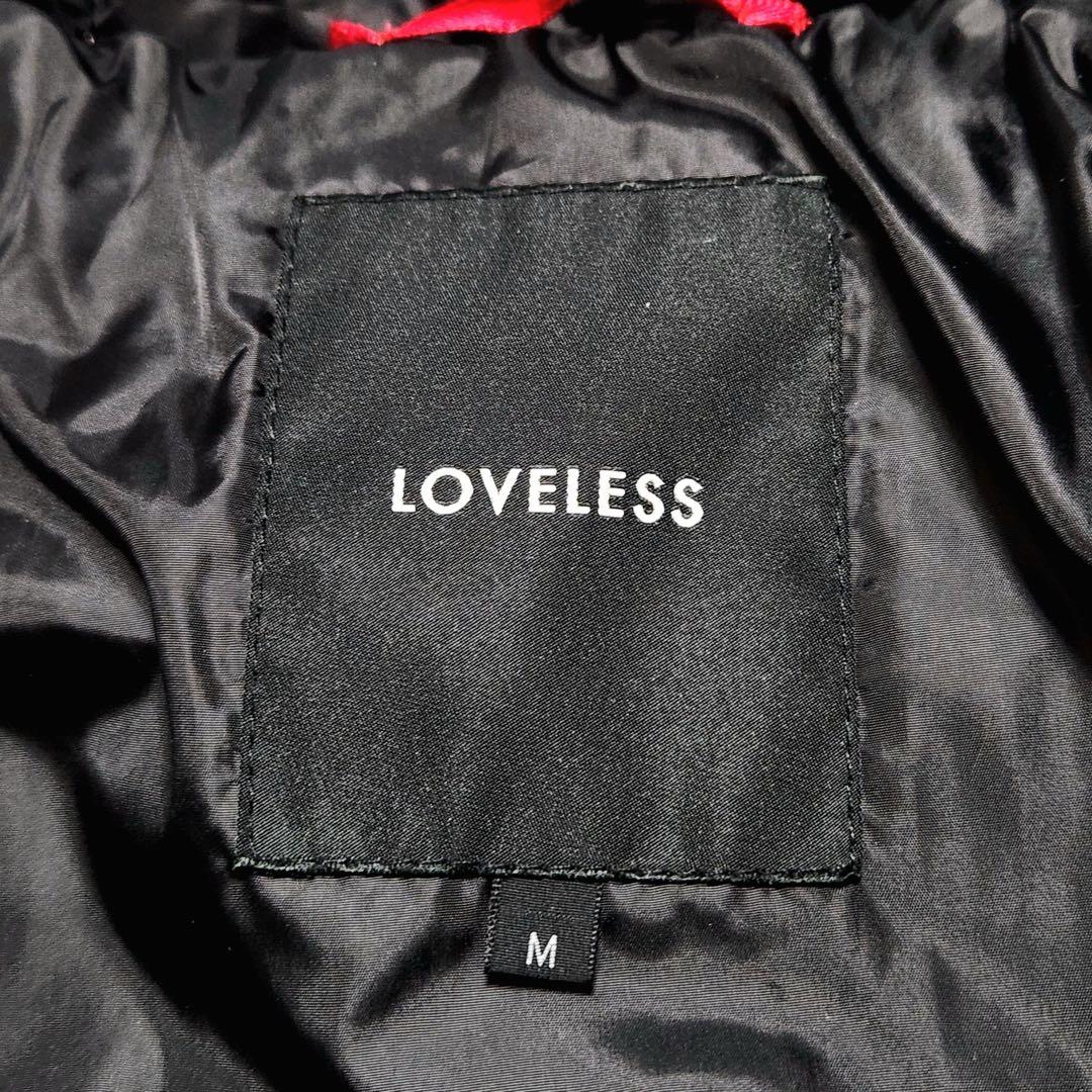 LOVELESS ラブレス ダウンジャケット ライダース M キルティング ロゴ