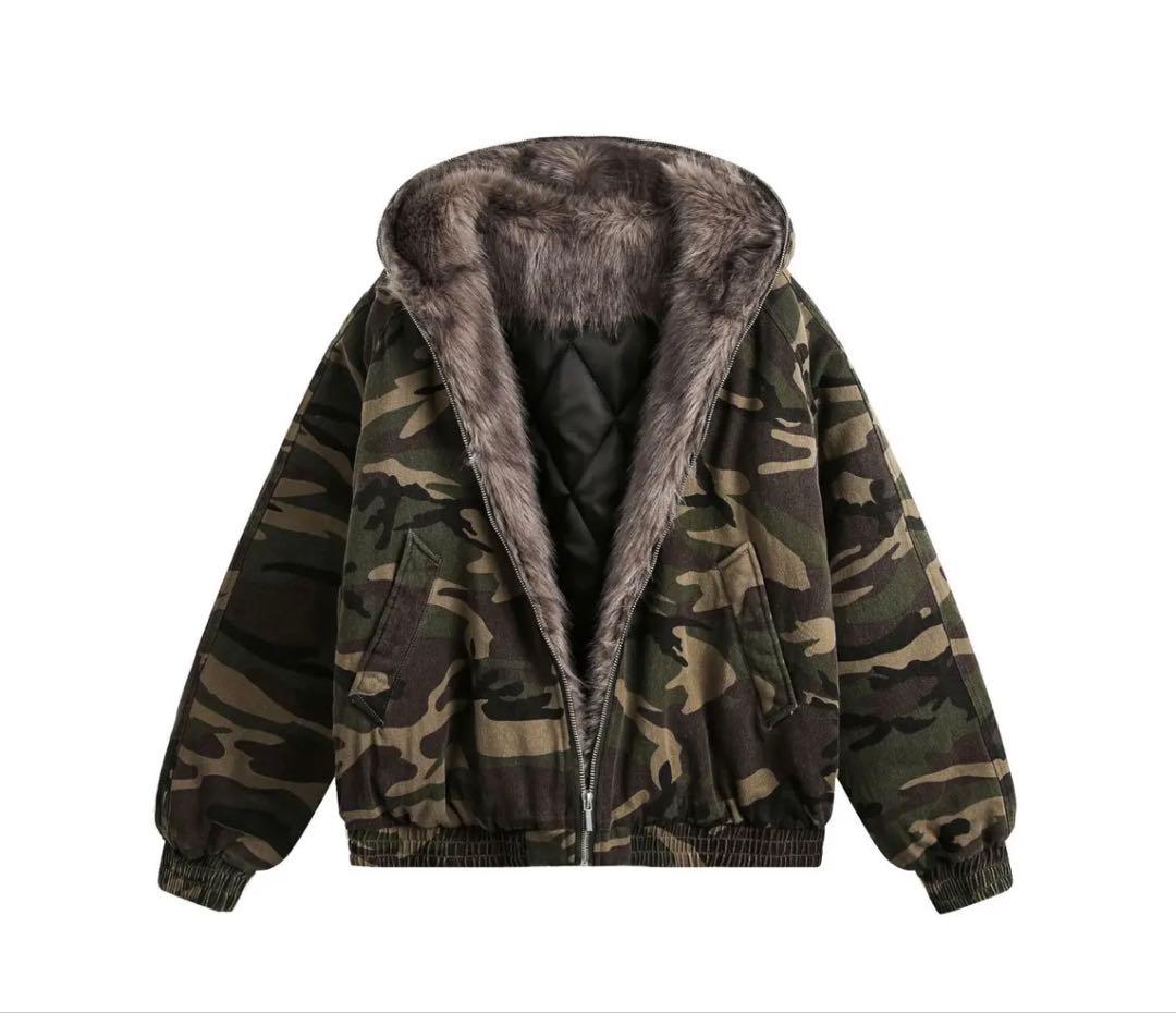 elev 迷彩ファー付きジャケット