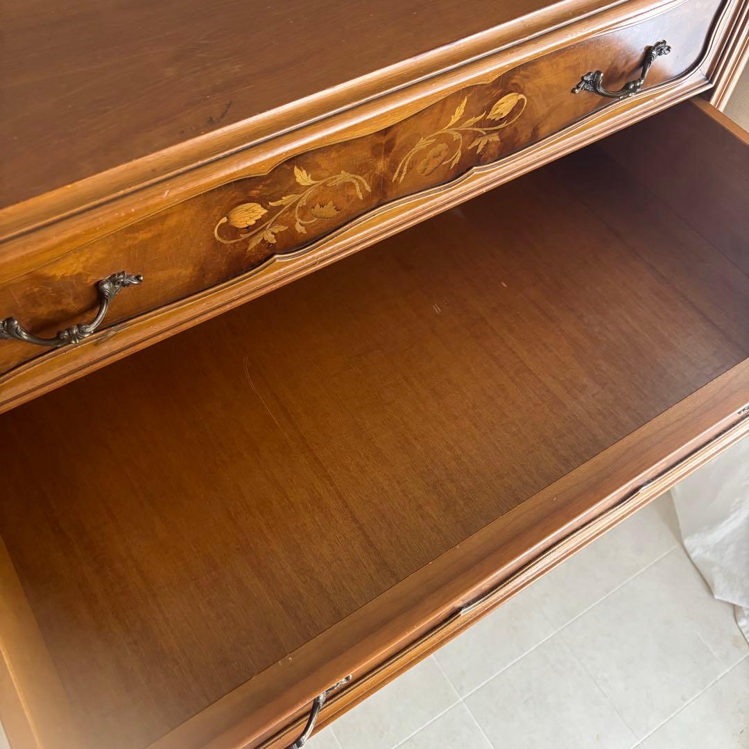 イタリア製　象嵌細工　チェスト　猫脚　アンティーク　ヨーロピアン　飾り棚　家具