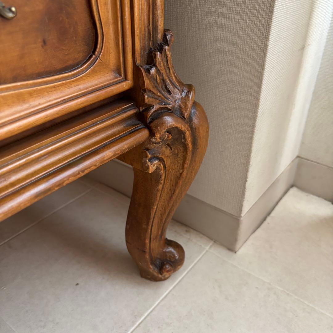 イタリア製　象嵌細工　チェスト　猫脚　アンティーク　ヨーロピアン　飾り棚　家具