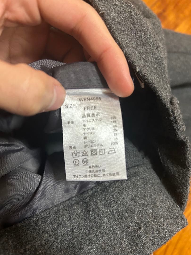 極太 バギーパンツ スラックス グレー　ワイド バギー スラックス　ウール