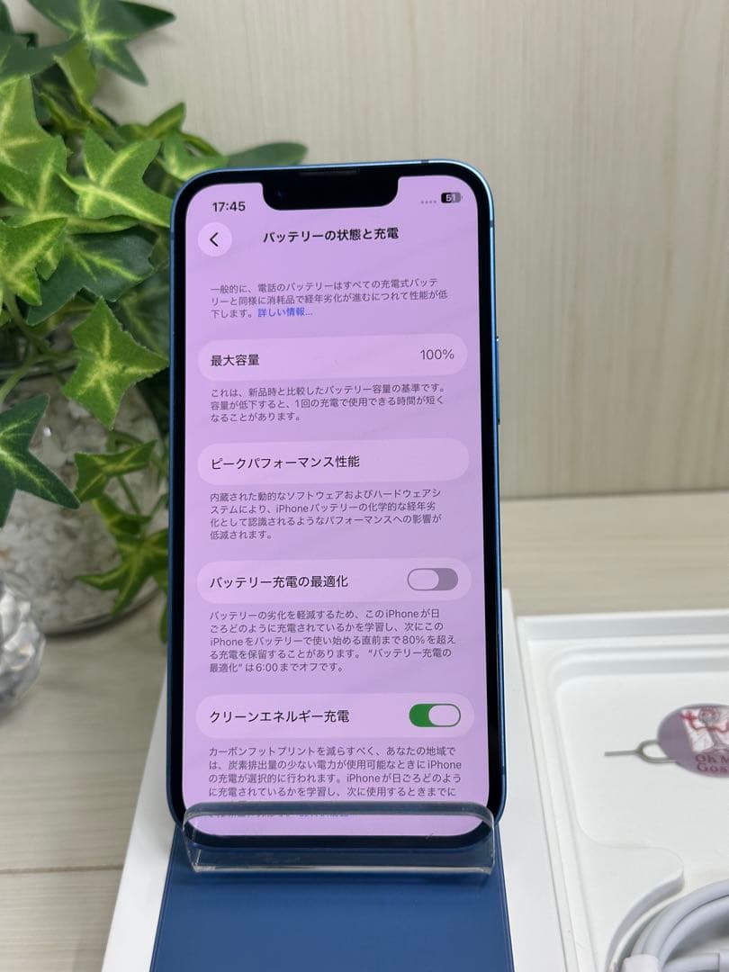⭐️美品⭐️ ✨iPhone 13 Mini 128GB ブルー✨