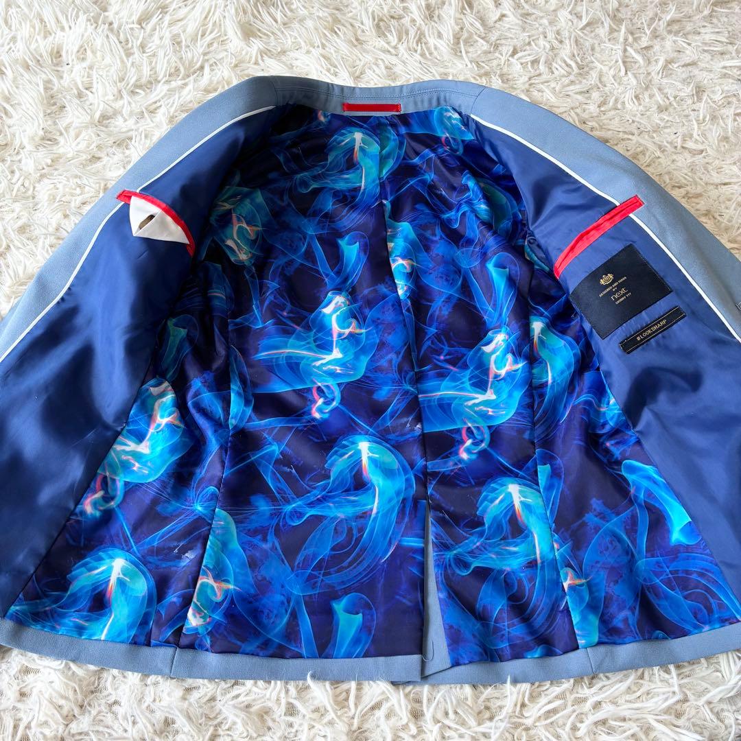 未使用 NEXT キッズフォーマルスーツ6点セット ブルー 130 入学式