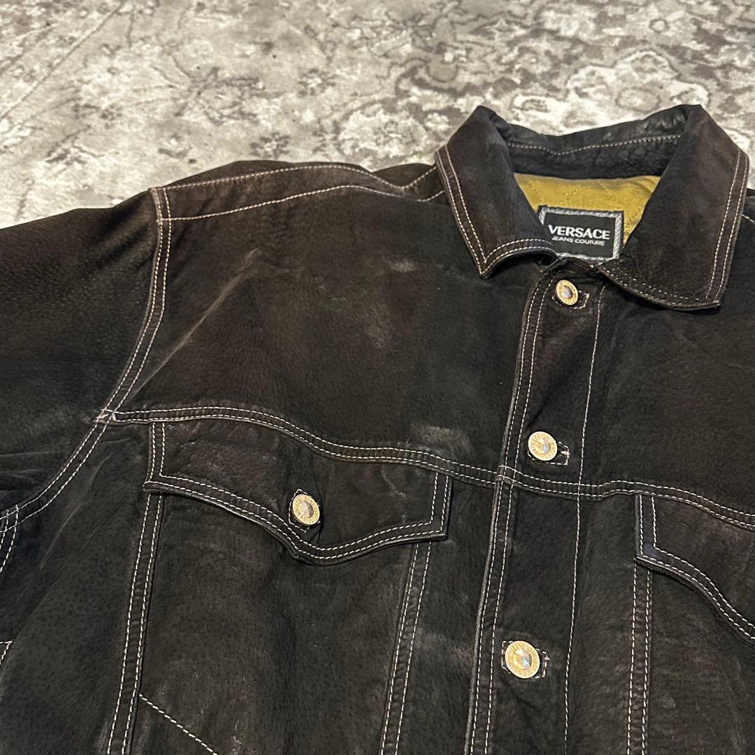希少 VERSACE ヴェルサーチ ブラック デニムジャケット