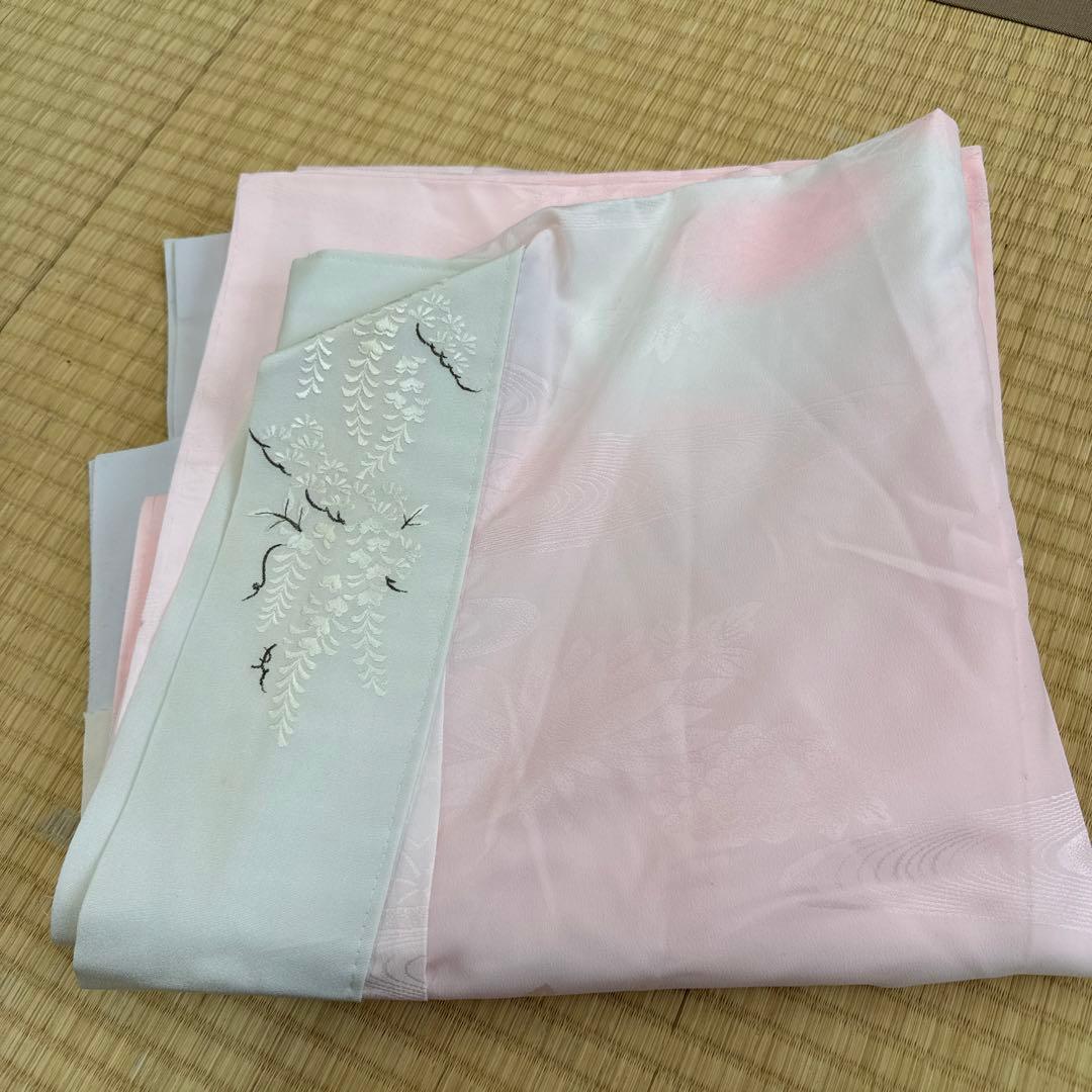 振袖セット　花紋刺繍無地振袖　高級作家物