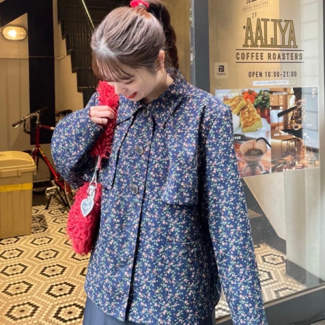 tina jojun 小花柄 ジャケット