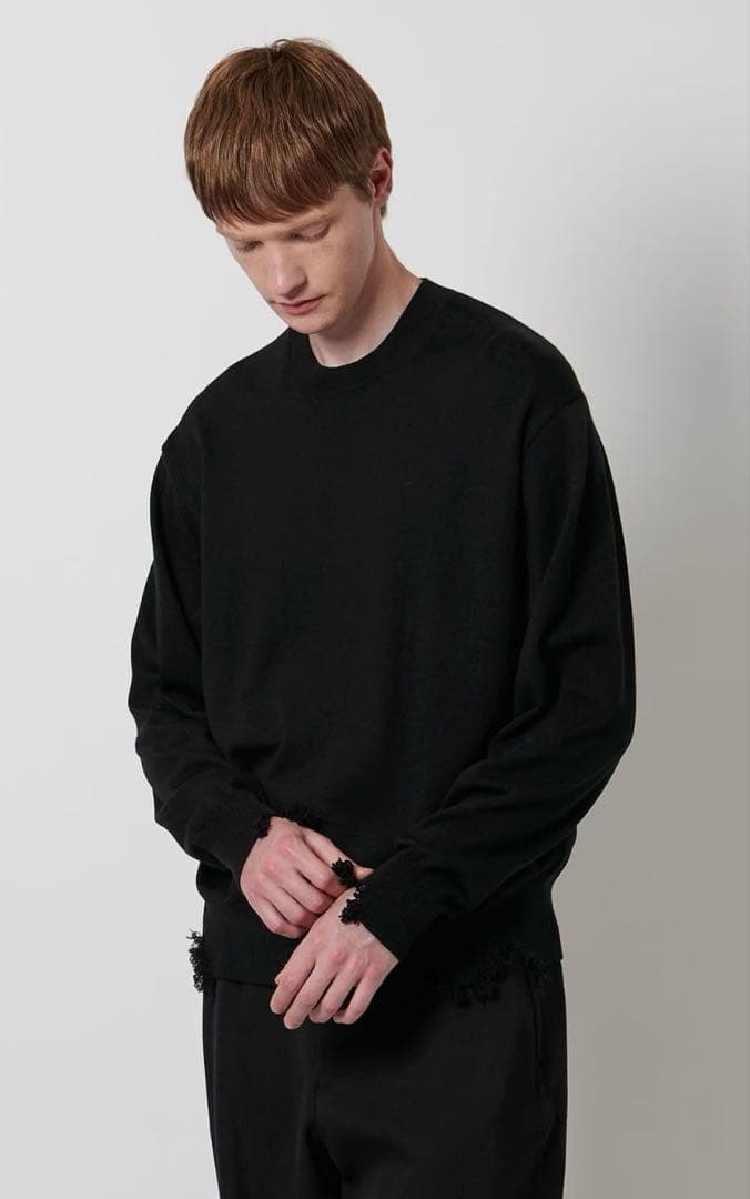 LOEFF ダメージ クルーネック プルオーバー 1