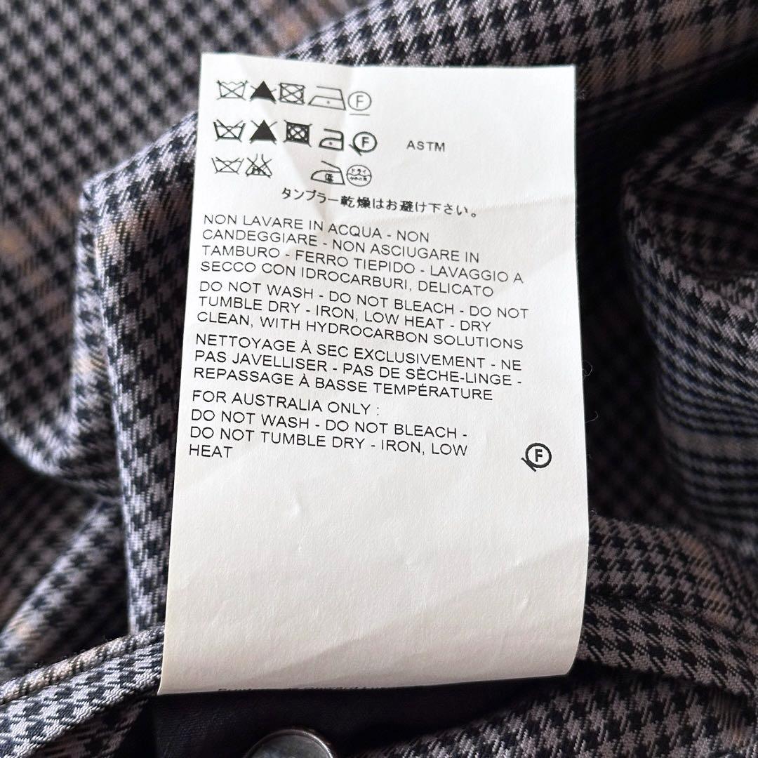 OAMC サイドスリット チェック スラックス サイズM 48 パンツ グレー