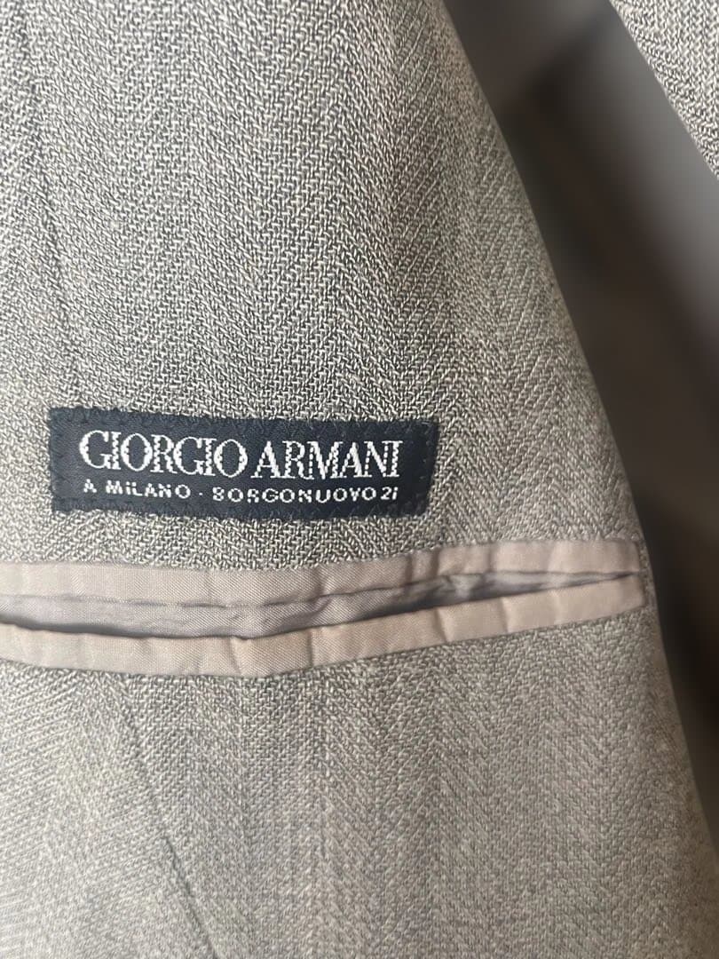Giorgio Armani グレー ダブルブレスト セットアップスーツ　48