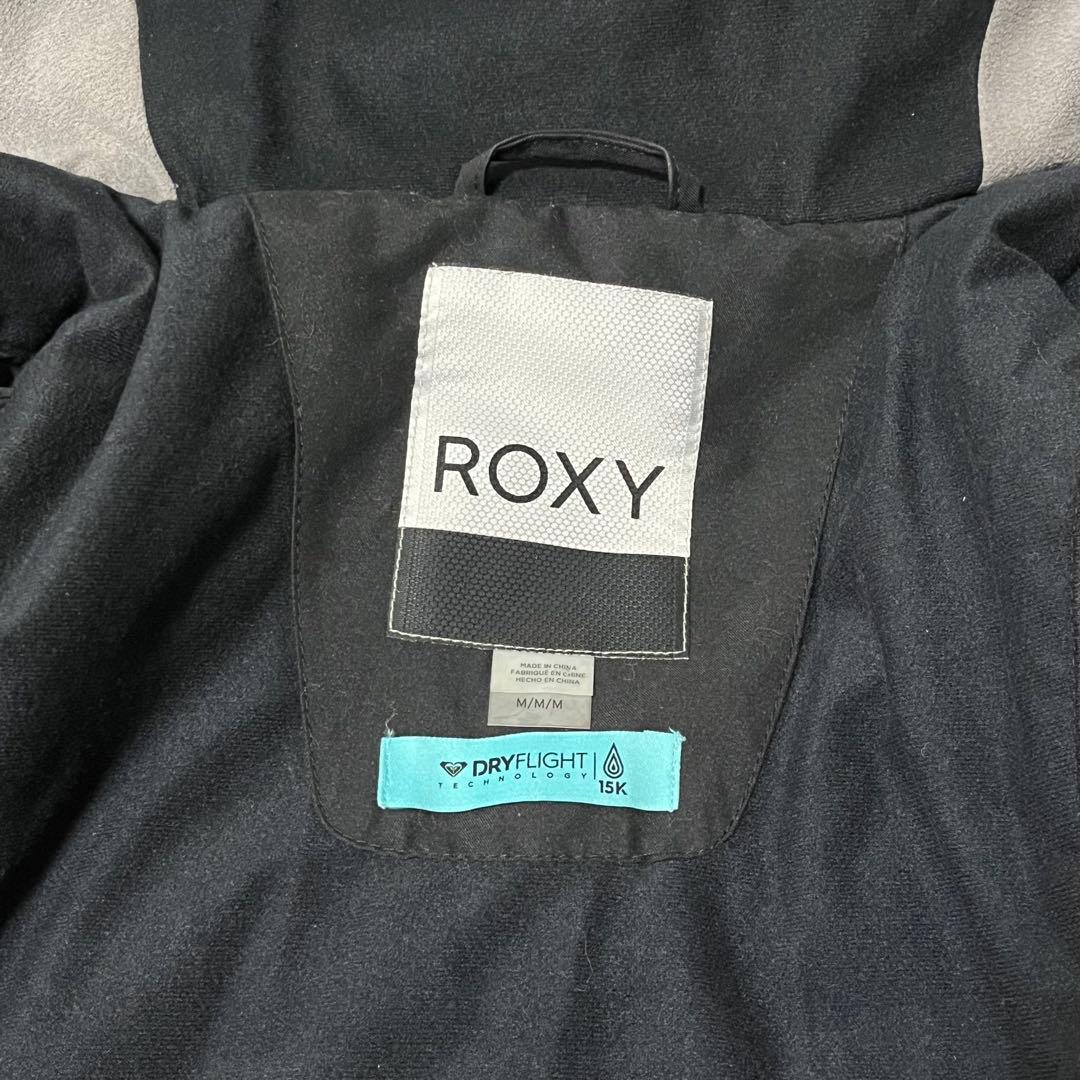 ROXY ロキシー スノーボードウェア スキーウェア 上下セット 花柄 黒 M