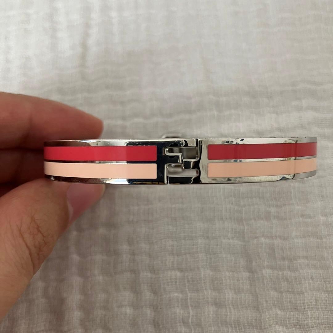 【美品】フェンディ バングル ブレスレット ズッカ シルバー バイカラー L