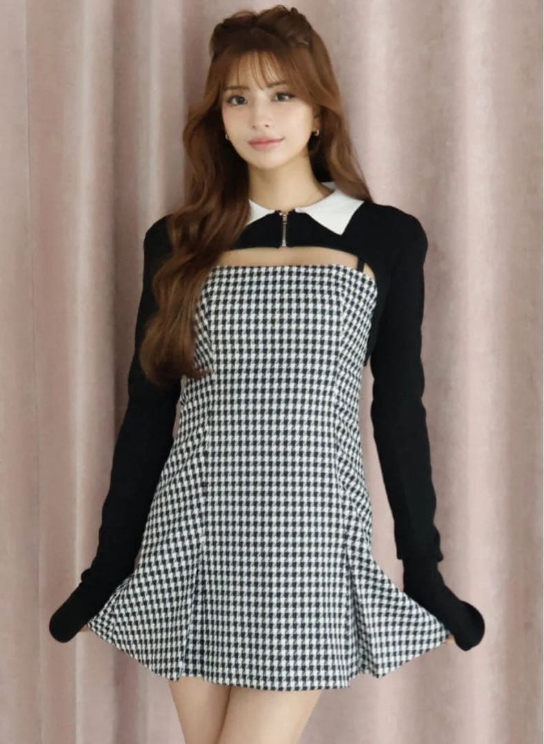Randy Houndstooth ensemble ワンピース
